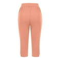 thumbnail image 5 of Orange Women's Pants Side Slit Pull On for Women Casual Lightweight Elastic High Waist Pants 2025 Summer, 5 of 6