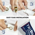 thumbnail image 3 of G128 Combo Pack: 6 Feet Tangle Free Spinning Flagpole (White) Keep America Great Flag 3x5 ft Printed 150D Brass Grommets (Flag Included) Aluminum Flag Pole, 3 of 9