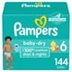 thumbnail image 1 of Pañales Pampers Baby Dry, tamaño 6, suministro para un mes (144 unidades), 1 of 8