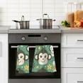 thumbnail image 4 of Monkey Sunflowers on Green Cotton Face Towels Absorbent Hand Towel Soft Bathroom Towel for Kitchen Hotel Decoration, 4 of 7
