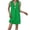 Green, variant on Women's Sleeveless V-Neck Shift Dress with Button Detail, Casual Flowy Mini Dress in Linen-Like Fabric for Summer