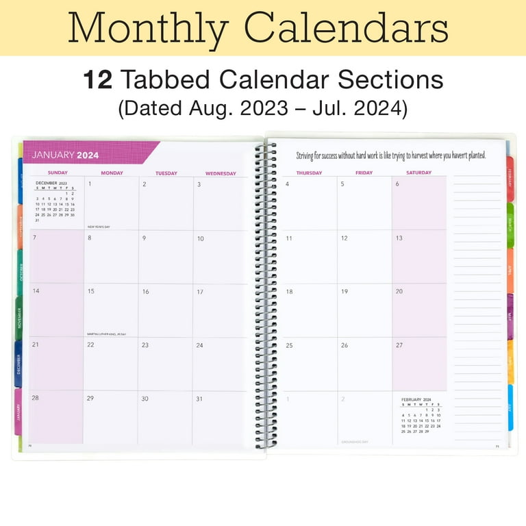 Aug 2023-Jul 2024 Lite Teacher Lesson Planner Notebook 8.5x11 Daily Weekly  Monthly Organizers - Includes 7 Periods, Dated Calendar, Page Tabs,  Bookmark, and Planning Stickers (Teal Floral) - Walmart.com