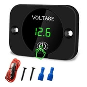 LED Car Voltmeter - Waterproof 12V/24V Voltage Meter
