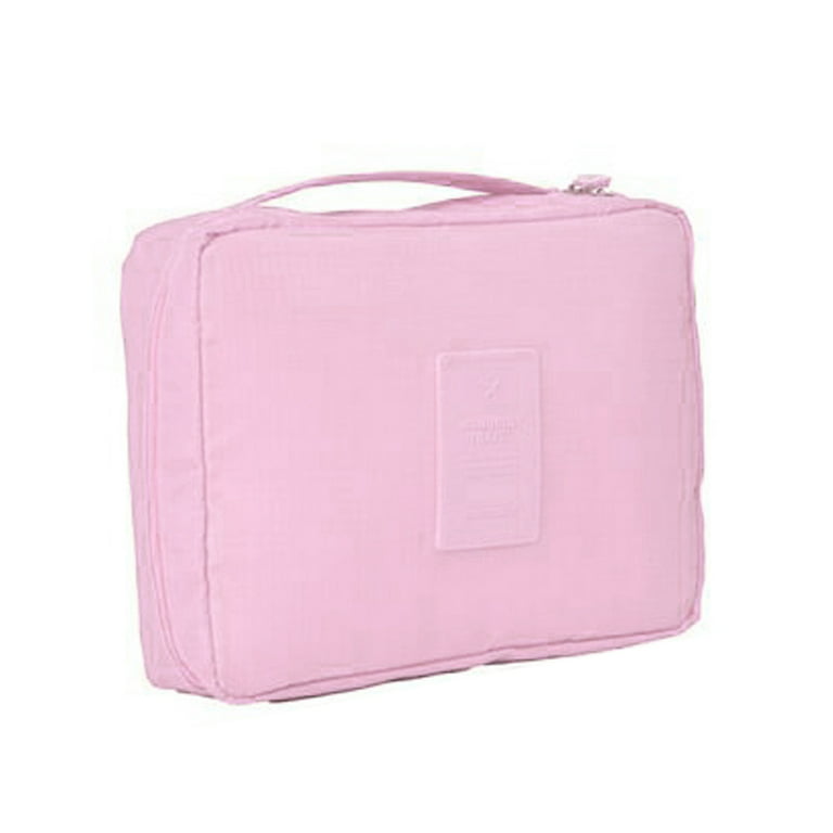 Baby Pink Make Up Bag Jewelry Storage Case Portable, Cosmetic Bag
