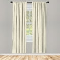 thumbnail image 4 of Ambesonne Traditional Window Curtains, Swirly Curving Stripes, Each 28" W x 84" L, Fawn and Off White, 4 of 4