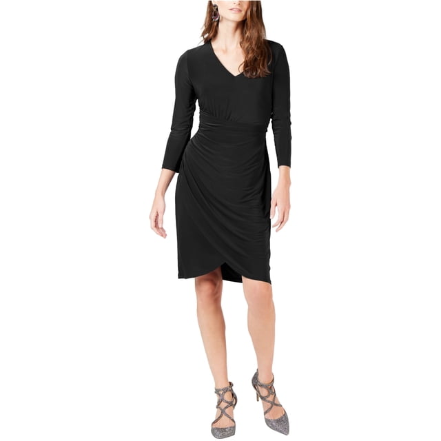 Vestido Vaina I-N-C Fruncido Negro XXL