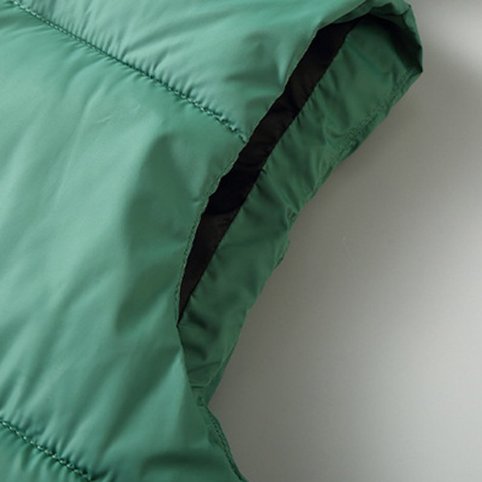 Dagegui Mens Zip Up Vest Puffer Warm Winter Sleeveless Jackets Fall Pockets Coats Lightweight Outdoor Running Hiking Travel Vests with Detachable Hood Green XXXXL