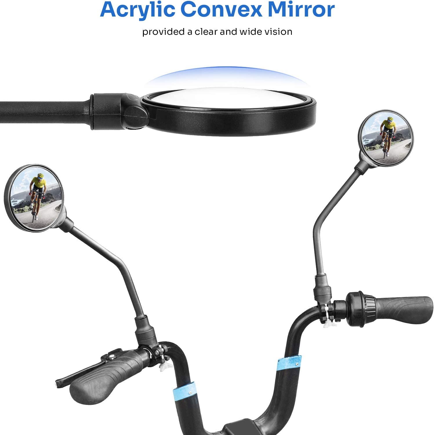 M wave 270002 bike adjustable flexible mirror 84mm diameter Bike adju