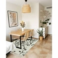 thumbnail image 4 of Black White Leaves Bath Rug 2x3ft Woven Bathroom Entryway Runner Rug,Minimalist Natural Trees Watercolor Washable Living Room Hallway Bedroom Kitchen Carpet with Tassels,Indoor Outdoor Throw Doormat, 4 of 5