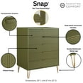 thumbnail image 4 of DUMBO 5-Drawer Tall Dresser from Engineered Wood in Olive Green, 4 of 10