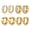 Gold, variant on 14K Gold Plated Small Hoop Earrings 4 Pairs Set, Hypoallergenic Lightweight 925 Sterling Silver Stud Hook Post Hoops Earrings for Women