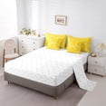 thumbnail image 5 of Manfei Floral Daisy 7 Pieces Bedding Comforter Set for Teens Boys Girls,Black Polka Dots Full Bedding Set Lightweight,Chic Flower Fitted Sheet Flat Sheet,Lightweight Room Decor,Reversible, 5 of 8
