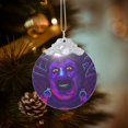 thumbnail image 2 of Terrifier Christmas Ornament Glass Round Pendant Christmas Hanging Decor Ornament Holiday Xmas Decorations Christmas Tree Ornaments Silver, 2 of 8