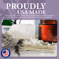 thumbnail image 3 of Jess Mae ECO Candle Wicks - 50 ct - 6 Inches - Custom Assemblies (Pre-Waxed with Sustainer Tabs) - for DIY Candle Making Supplies - Made in USA - Hand Counted by US Veteran (ECO-8), 3 of 6