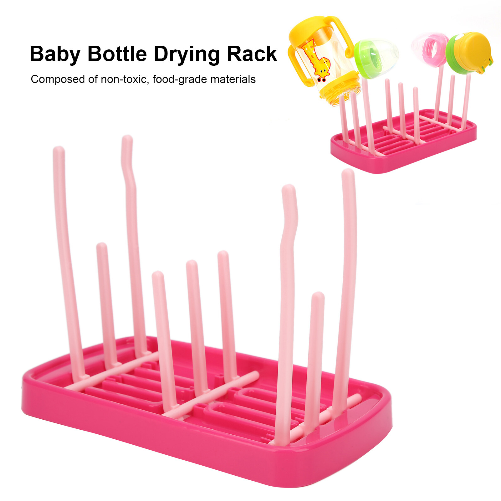Baby Bottle Drying Rack Vertical Foldable Baby Bottle Dryer for Baby