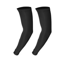 Unique Bargains 1 Pair Arm Shapers Arm Slimming Sleeves Fat Burning Light Weight Black Polyester