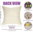 thumbnail image 2 of Mardi Gras Decorative Throw Pillow Covers 18 x 18 Set of 4, Crawfish Alligator Mask Fleur De Lis New Orleans Carnival Outdoor Pillowcase, Beads Please Masquerade Cushion Case Home Decor, 2 of 6
