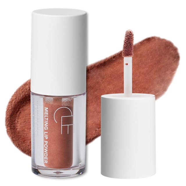 CLE Cosmetics Melting Lip Powder - Tinte de labios (vegano sin crueldad sin parabenos) con tinte de labios ingrávido de larga duración, utilizable en labios, ojos y mejillas, acabado mate (choco calie
