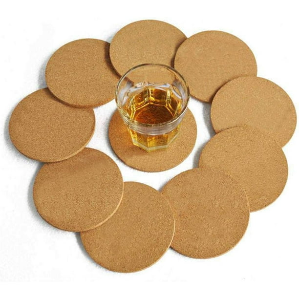 12 posavasos de corcho para bebidas, posavasos de té o café reutilizables resistentes al calor absorbentes, posavasos en blanco para manualidades, posavasos de corcho para regalos cálidos