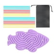 thumbnail image 2 of Tablero de actividades sensoriales, juguete para desarrollar habilidades motoras finas, forma, almohadillas antiestrés, tablero antiestrés para morado claro, 2 of 9