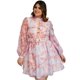 thumbnail image 1 of Vestido de chifón Tallas Extras, 867 (Lila flor) lila 42 L'ATISTE V-LAT-867-LILA, 1 of 6