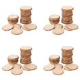 thumbnail image 1 of 160Pcs 3-4CM Unfinished Natural Round Wood Slices Circles with Tree Bark Log Discs for Home Party Decoration, 1 of 9