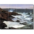 thumbnail image 1 of Ceramic Tile Mural-Frederic Church Waterfront Painting 177. 24" w x 18" h using (12) 6 x 6 ceramic tiles, 1 of 3