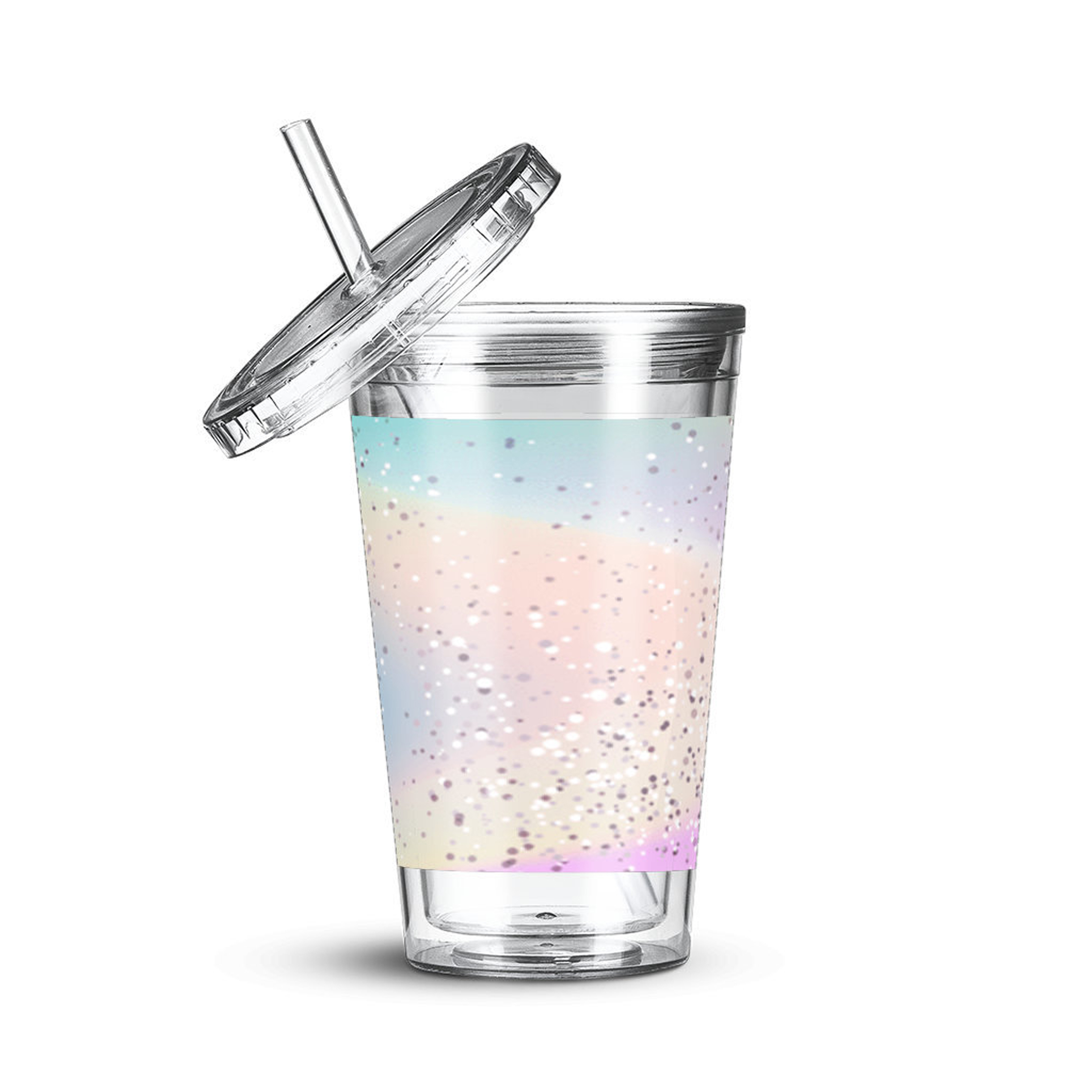 Awkward Styles Tumbler Cold Cup Glittering Summer Drinkware Glossy