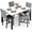 Gray 1+White 1, variant on MOOSENG 5-Piece Dining Table Set with Faux Marble Top, Modern Kitchen Table and Set of 4 Grey Velvet Upholstered Chairs, Space-Saving Dinette Set for Small Spaces