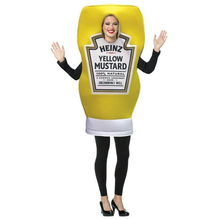 Heinz Mustard Squeeze Bottle Neutral Adult Halloween Costume, One Size,