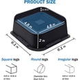 thumbnail image 2 of Bed Risers 5 Inch Heavy Duty, Furniture Risers for Bed Desk Table Sofa Couch，Oversized Bed Lifts Risers, Support up to 5000 Lbs(4 Pack Black), 2 of 7