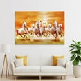 thumbnail image 4 of Seven Lucky Running Wild Horses Canvas Poster Picture Print Wall Art Poster Painting Canvas Posters Artworks Gift Room Aesthetic 12x18inch(30x45cm), 4 of 6