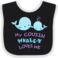 thumbnail image 3 of Inktastic My Cousin Whale-y Loves Me Boys or Girls Baby Bib, 3 of 4