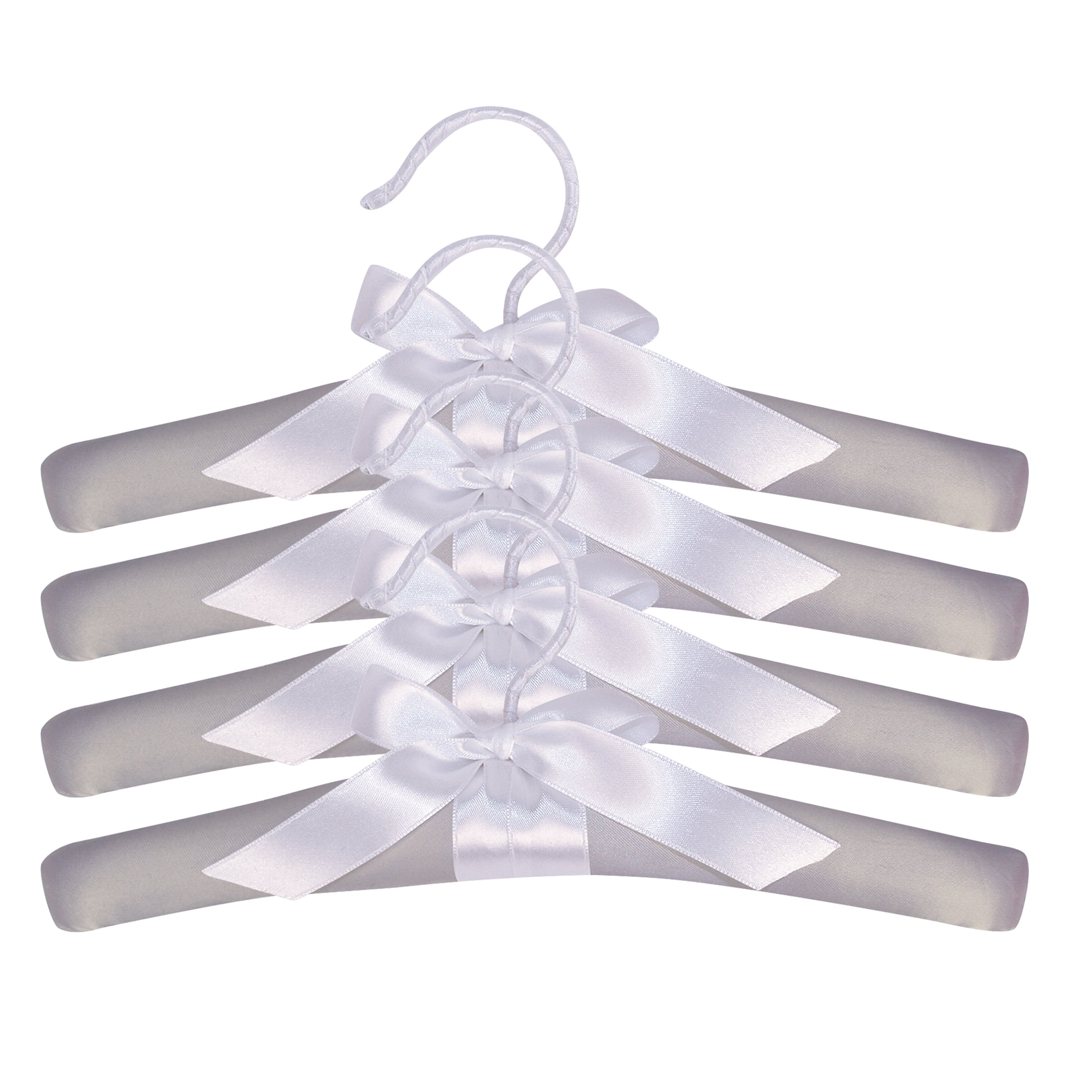 Trend Lab Gray Satin 4 Pack Infant Size Luxury Clothing Hangers