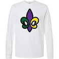 thumbnail image 3 of Inktastic Fleur De Lis Mardi Gras Holiday Long Sleeve T-Shirt, 3 of 5