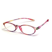 Calabria 719 Flexie Oval Reading Glasses +3.00 Multi Colorful Men/Women Bendable One Power Readers TR90 Flexible