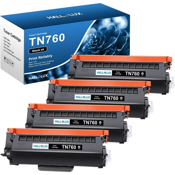 Brother Genuine TN760 High Yield Black Toner Cartridge, (for use with  MFC-L2710DW MFC-L2750DW HL-L2350DW HL-L2370DW HL-L2395DW HL-L2390DW  DCP-L2550DW