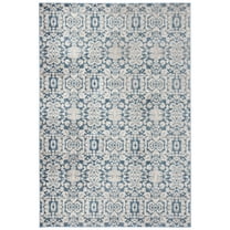 SAFAVIEH Sofia Quintella Damask Area Rug, Blue/Beige, 4' x 5'7"
