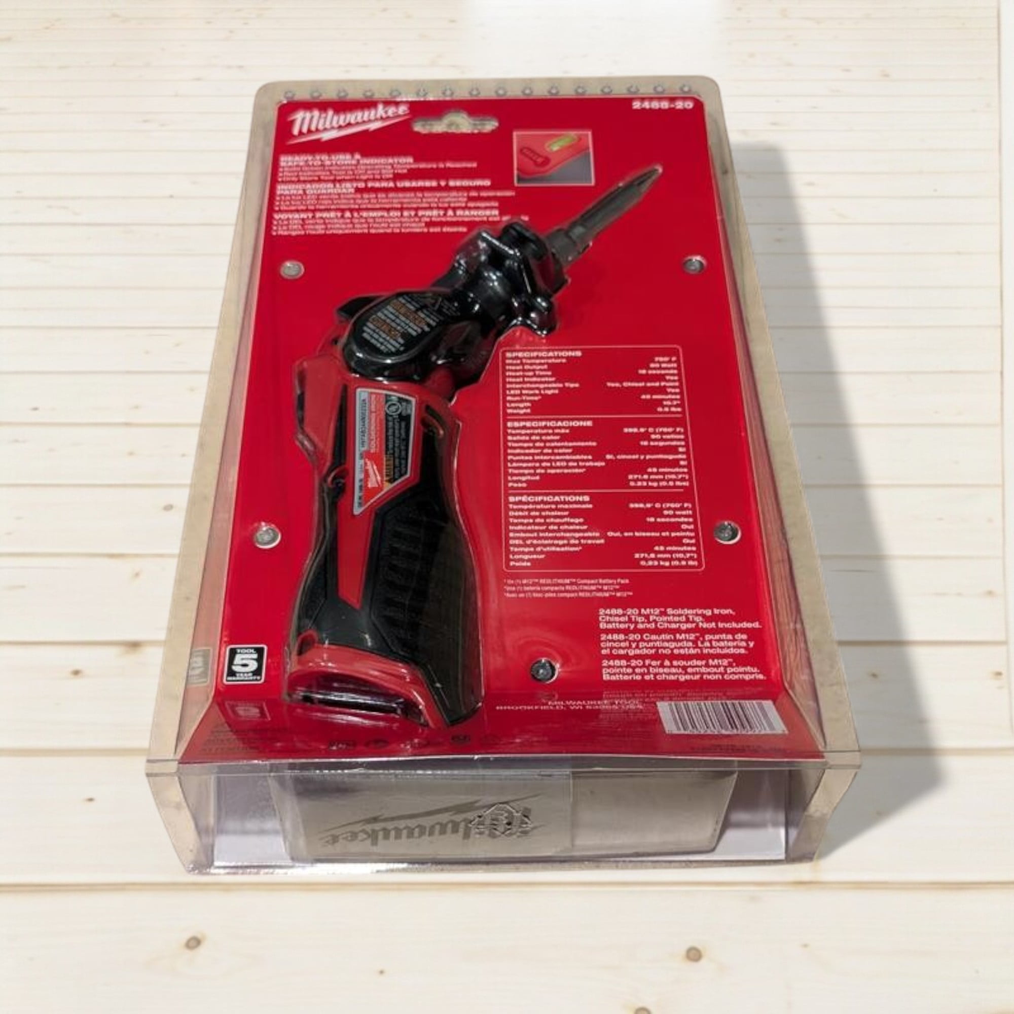 Milwaukee 2488-20 M12 Cordless Soldering Iron – Heats in 18