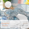 thumbnail image 3 of Blue Crab Coastal Duvet Cover Set, Summer Beach Nautical Starfish Coral Soft Duvet Cover Queen Size Bedding Set 4 Pieces, 1 Quiltcover and 2 Pillowcases with Zipper, 1 Bed Sheet for All Seasons, 3 of 9