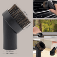 thumbnail image 2 of Vacuum Brush Attachment 1 1/4 Inch Round Soft Horse Hair Vacuum Brush Bristle with 2 1/2 inch to 1 1/4 inch Hose Adapter, 2 of 5