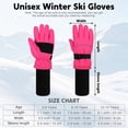 thumbnail image 2 of Cooraby 2 Pack Long Kids Winter Ski Gloves Waterproof Warm Snow Gloves Thick Unisex Mitten Gloves for Girls Boys, 2 of 7