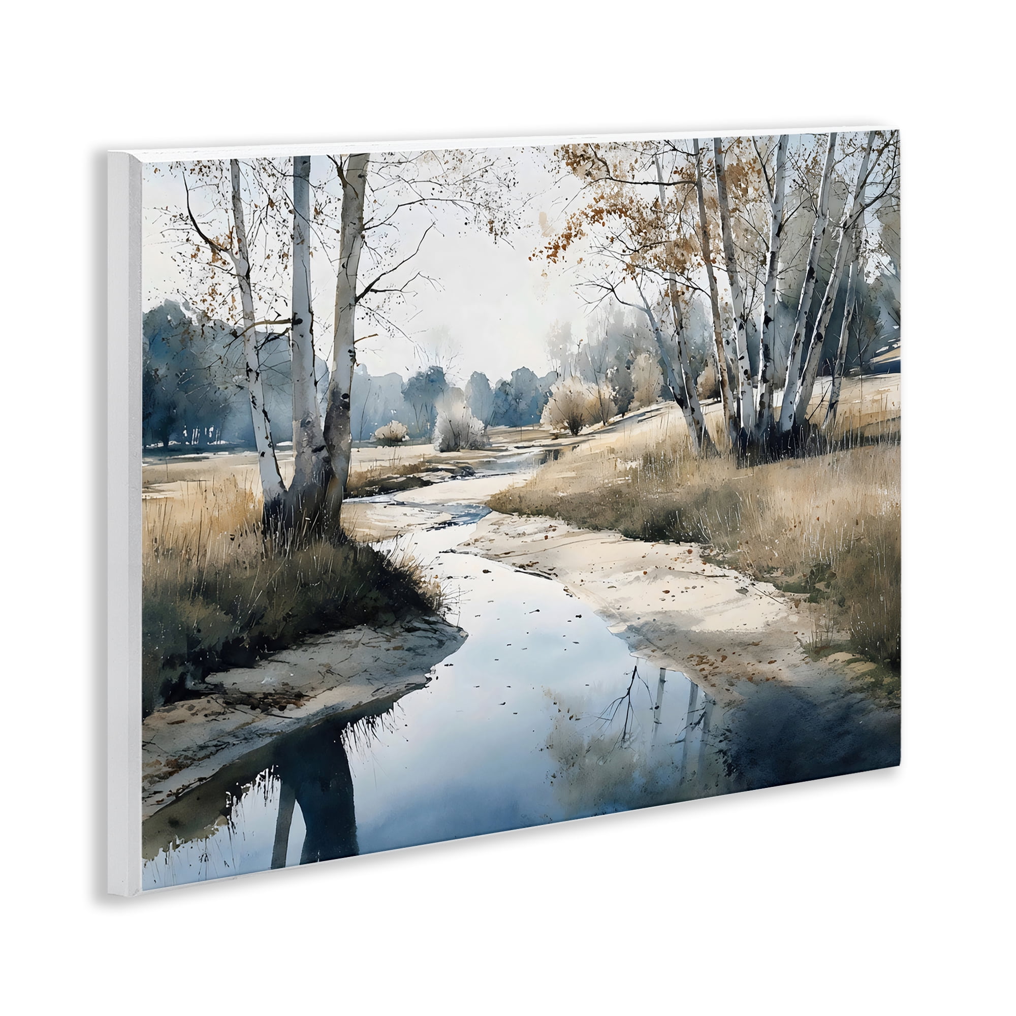 Stupell Industries Birch Tree Creek in Autumn Wall Plaque Art, design by Franklyn Gregory