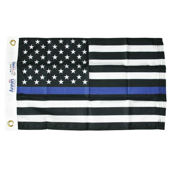 Thin Blue Line (USA) - 12"X18" Nylon Flag
