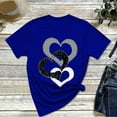 thumbnail image 4 of Baqcunre Valentine'S Day Shirts For Women Sweatshirt Cute Heart Shaped Printed Pullover Crewneck Short Sleeve Shirt Summer(Blue S-XXL),Womens Tops Graphic Tees For Women Shirts For Women Womens Tops, 4 of 7