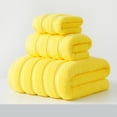 thumbnail image 4 of Toalla De Baño Juego de 3 toallas de baño de fibra superfina,suaves y absorbentes para ducha y spa (Amarillo) Rkxzt, 4 of 9