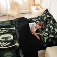thumbnail image 5 of Erosebridal Kids Initial Personalized Gifts 7-Piece Twin Bedding Sets,Beige Alphabet C Bedding Comforter Set For Baseball Gamer,Reversible black, 5 of 7