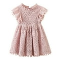 thumbnail image 1 of Robe en Dentelle à Fleurs pour Filles, Robe de Bal d'Été, Robes d'Anniversaire, Bébé Nourrisson, Enfants, Coton, Robe de Princesse pour Fête, Vêtements pour Enfants, 1 of 7