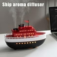 thumbnail image 5 of Cartoon Modeling Ship Aroma Diffuser - 300ML Essential Oil Cool Mist Dual-Hole Boat Humidifier with 7-Color LED Lights, Ultrasonic Quiet Home Office Decor Gifts, 5 of 6