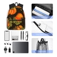 thumbnail image 6 of Daiia Orange Pumpkin School Backpack for Men Women, Unisex Large Waterproof Bookbag Schoolbag Casual Daypack for High School/College/Teens/Travel/Work Black, 6 of 8